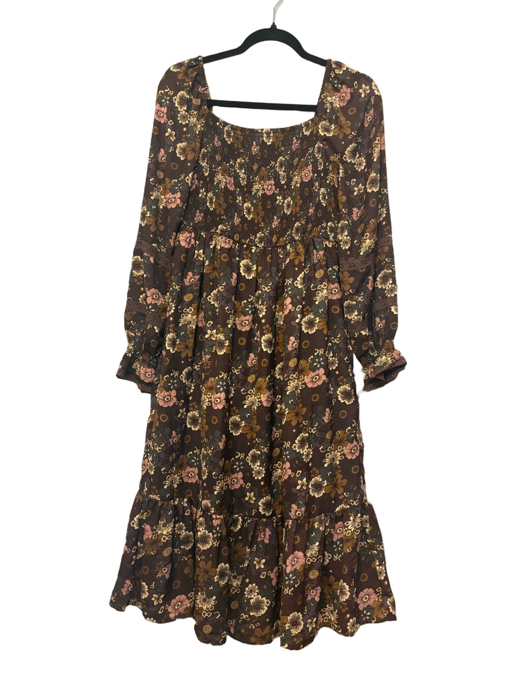 Women’s Floral Smocked Midi Dress